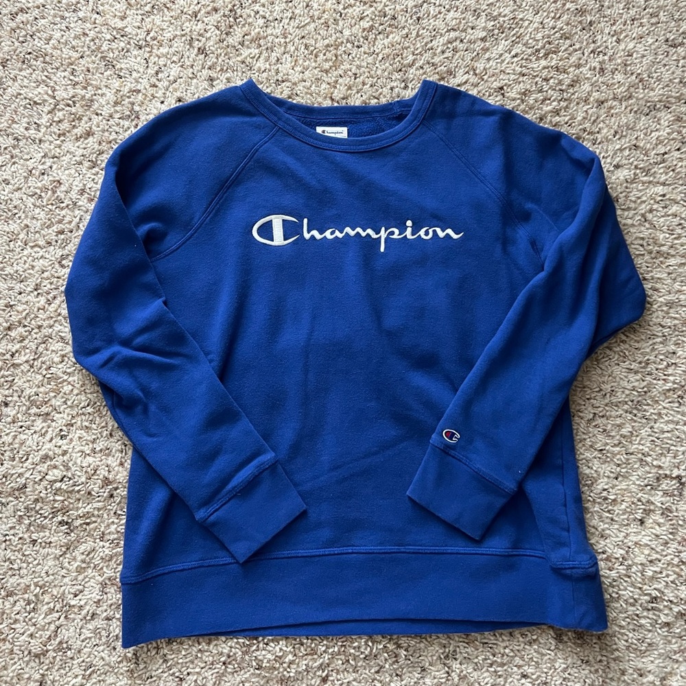 Blue Champion sweatshirt